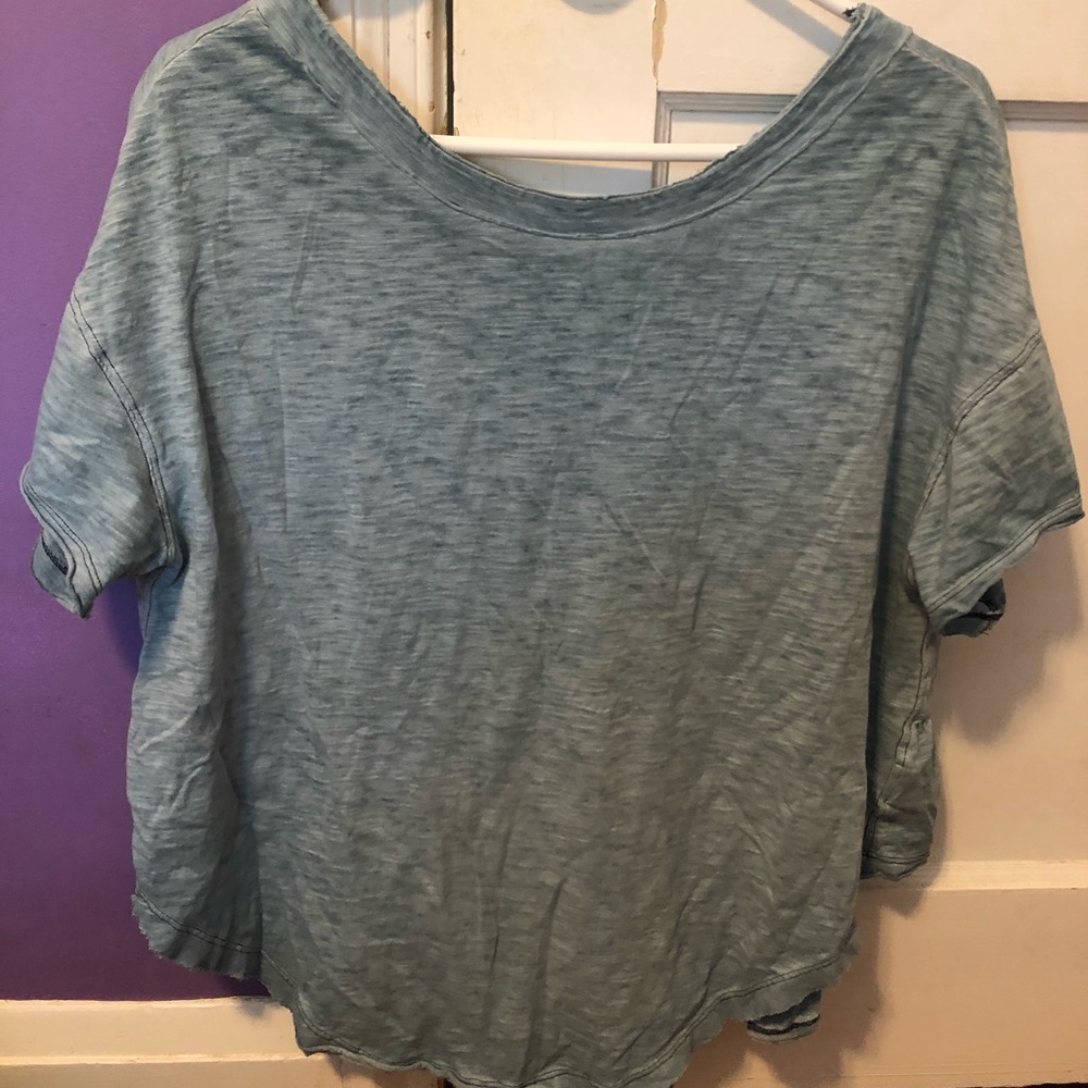 Free People blue low back shirt